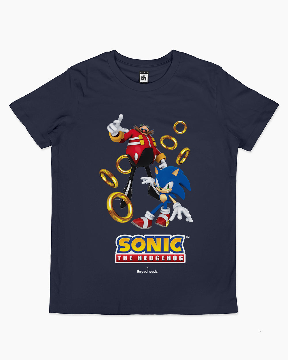 Sonic Don't Stop Running Kids T-Shirt Australia Online #colour_navy