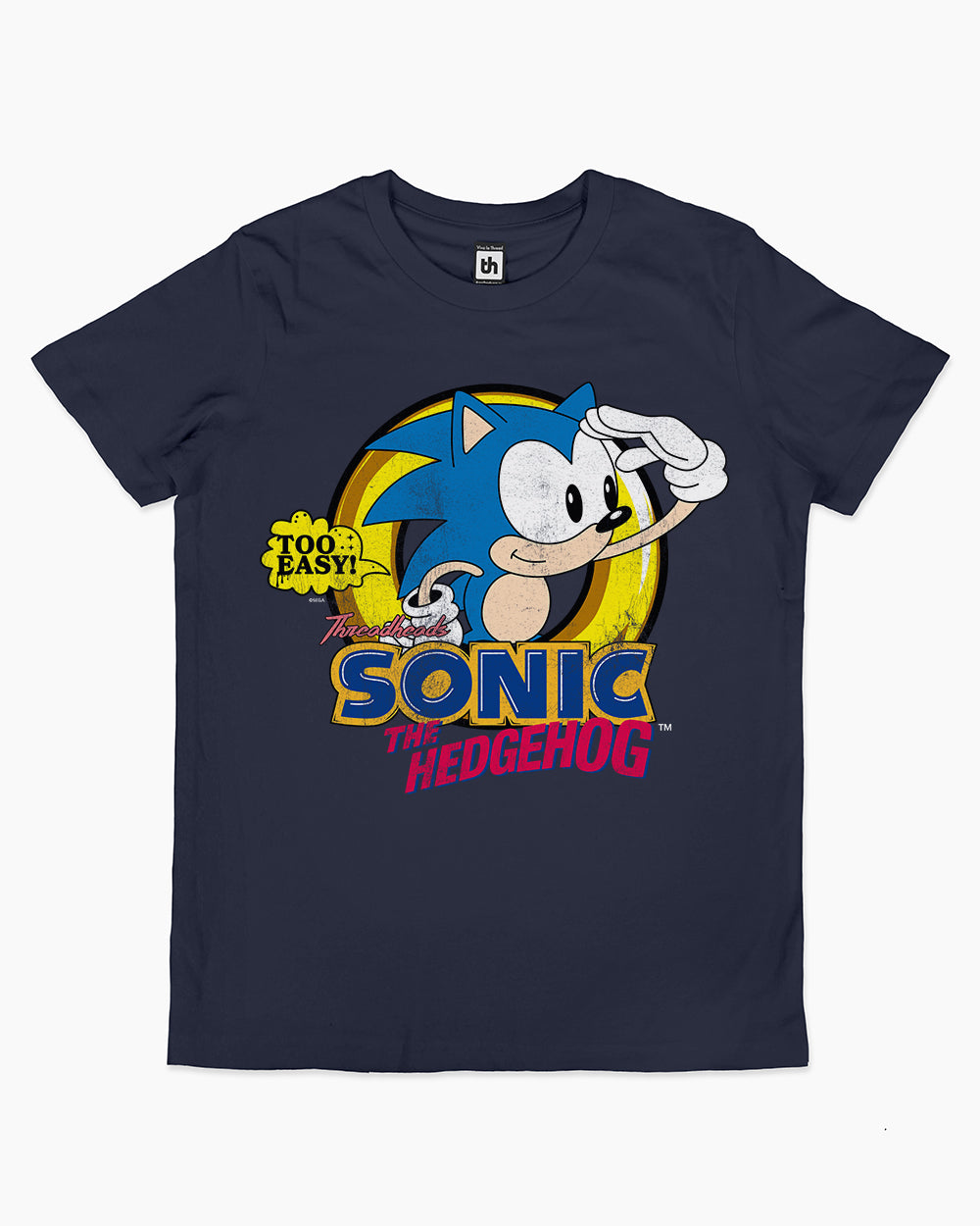 Sonic Too Easy Kids T-Shirt Australia Online #colour_navy