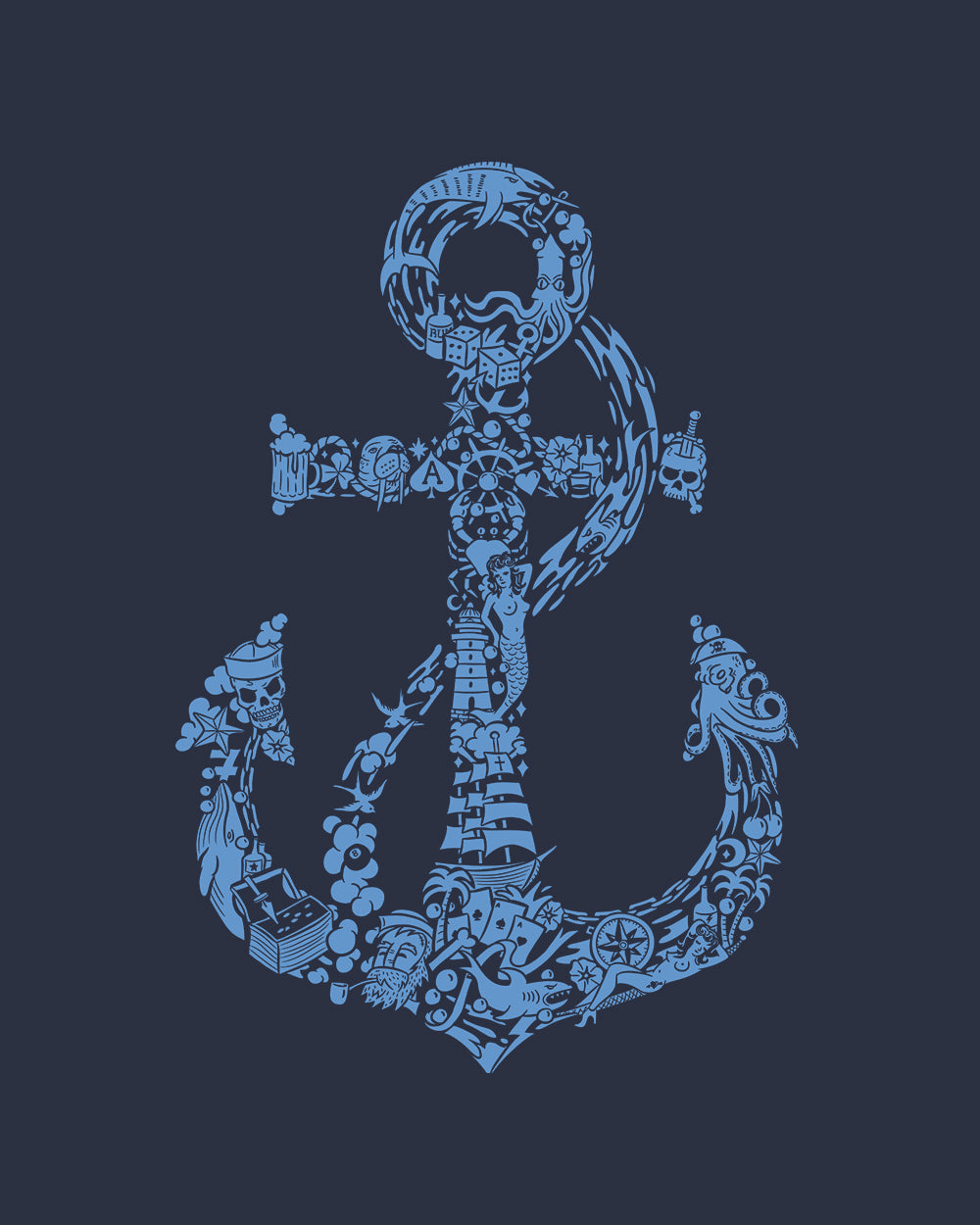 Tales from the Sea T-Shirt Australia Online #colour_navy