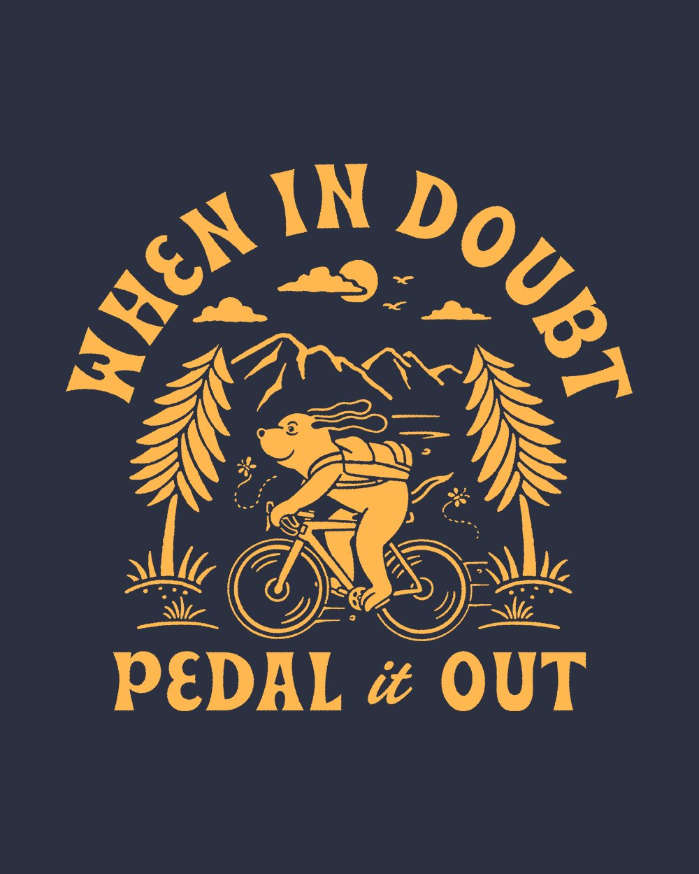 When In Doubt Pedal It Out Kids T-Shirt Australia Online #colour_navy