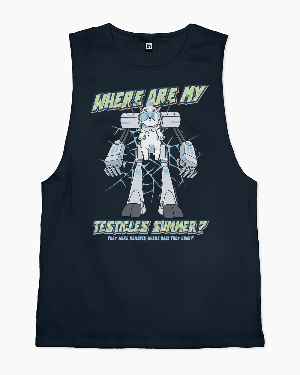 Where Are My Testicles Summer Tank Australia Online #colour_navy