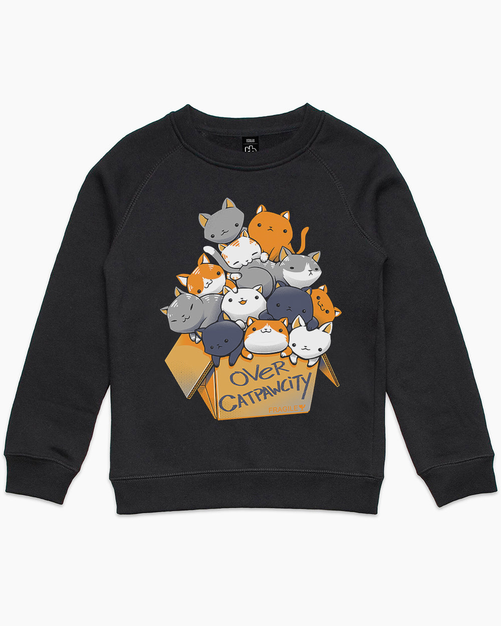 Over Catpawcity Kids Sweater Australia Online #colour_black