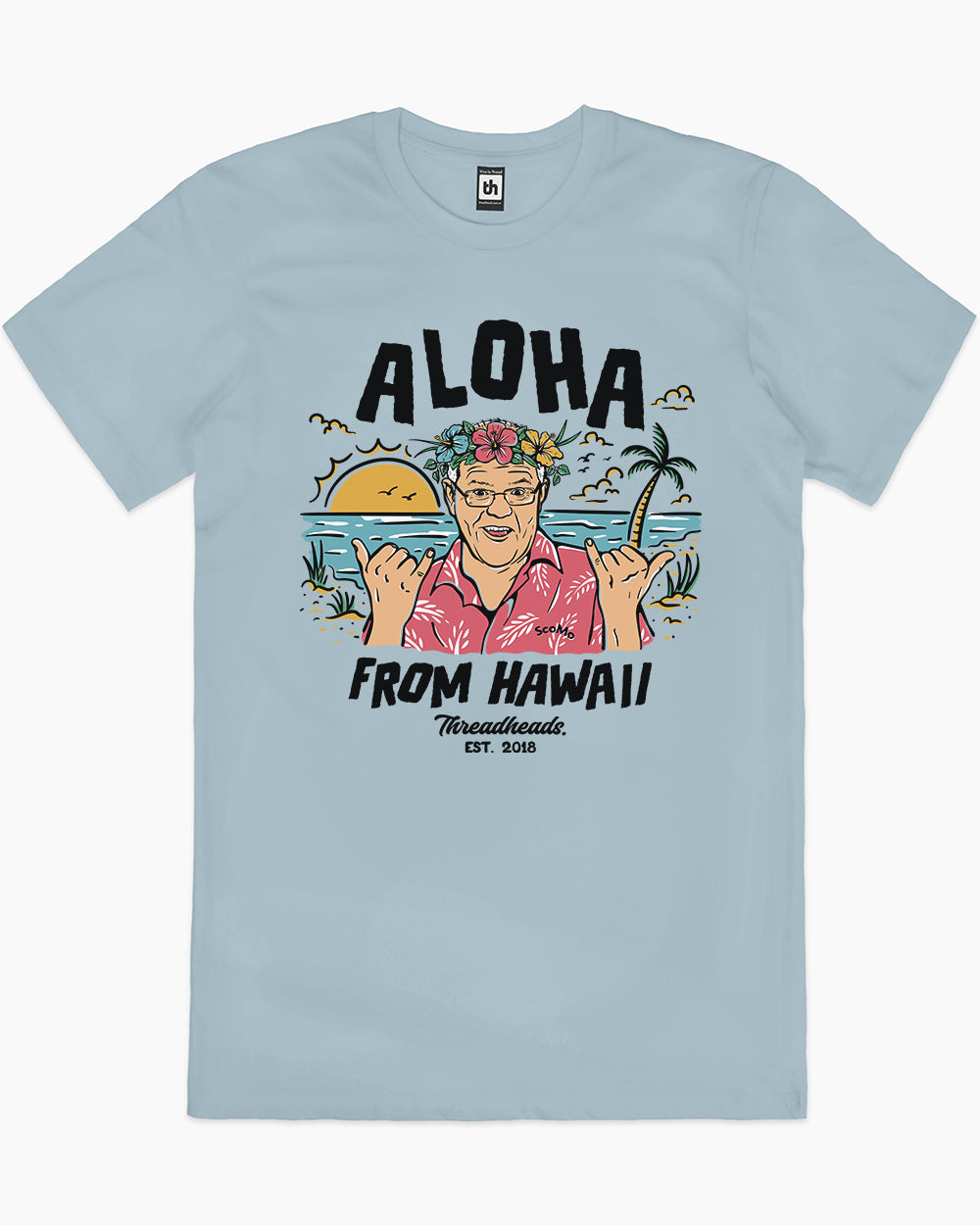 Aloha from Hawaii T-Shirt Australia Online #colour_pale blue