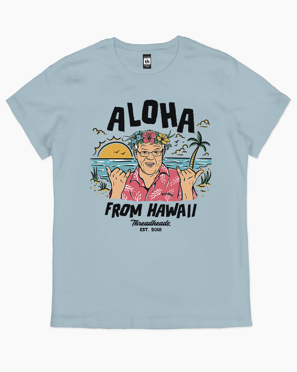 Aloha from Hawaii T-Shirt Australia Online #colour_pale blue