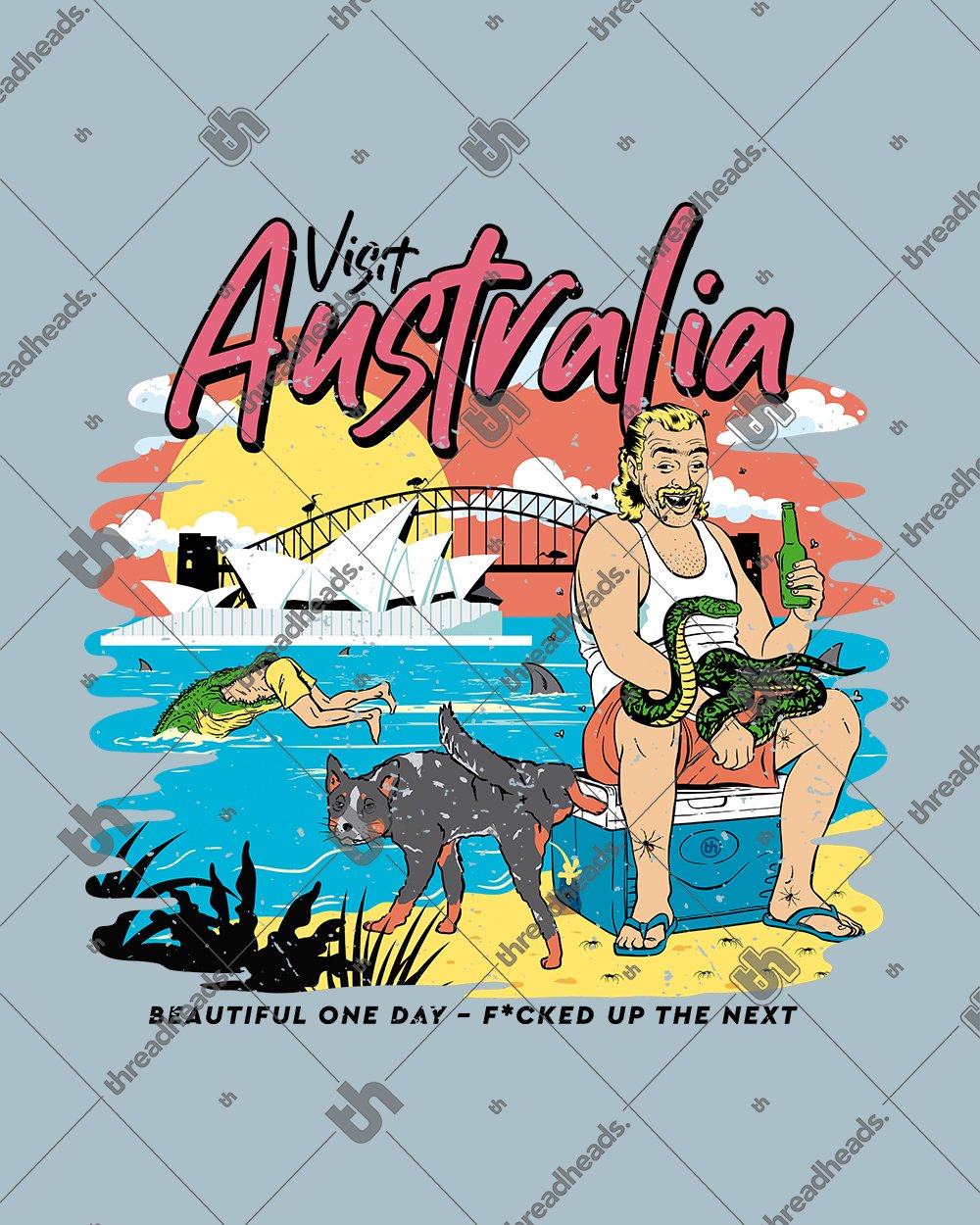 Visit Australia T-Shirt Australia Online #colour_pale blue