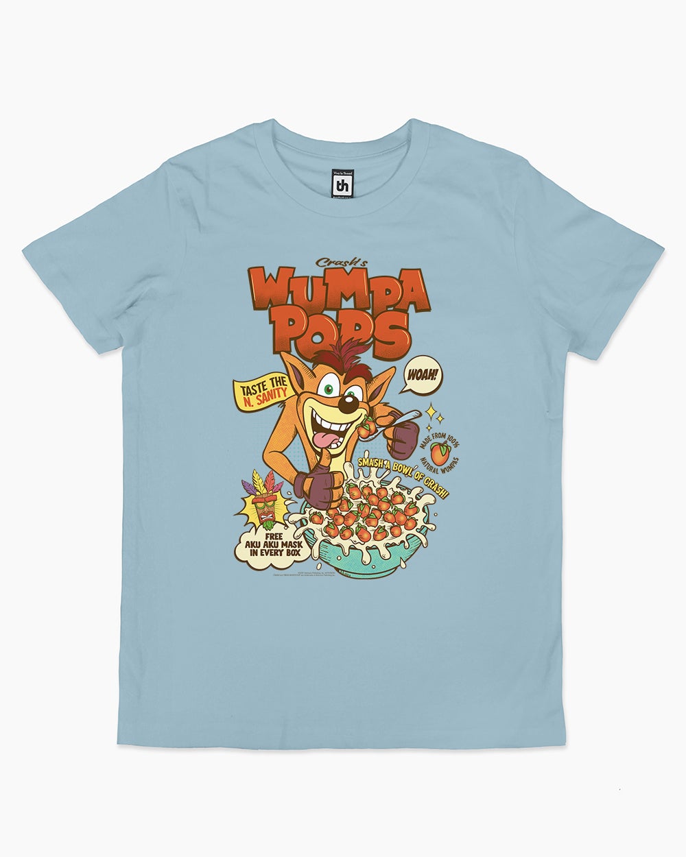 Crash Wumpa Cereal Kids T-Shirt Australia Online #colour_pale blue