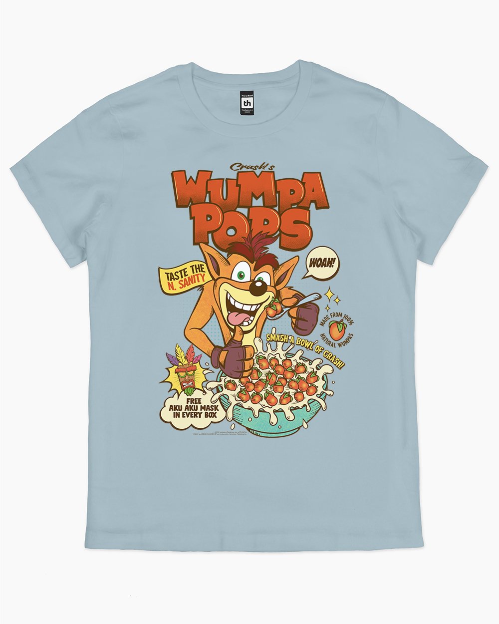 Crash Wumpa Cereal T-Shirt Australia Online #colour_pale blue