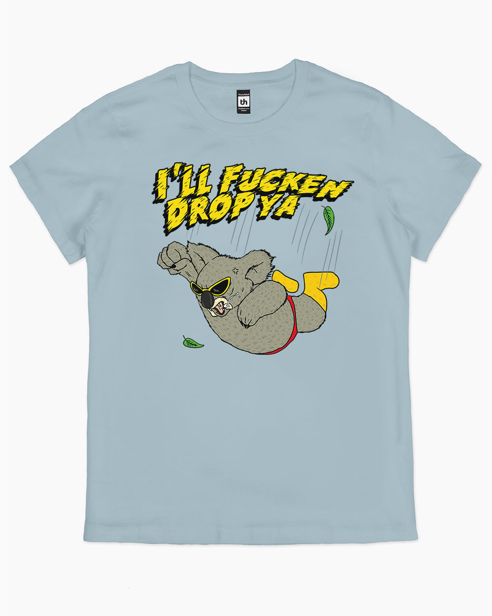 Drop Bear Koala T-Shirt Australia Online #colour_pale blue