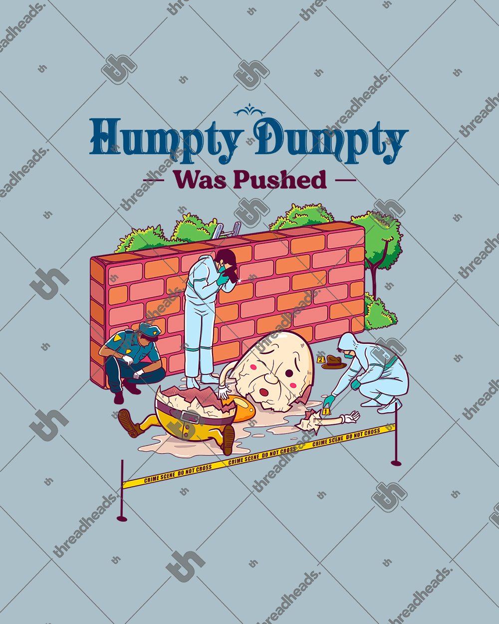 Humpty Dumpty was Pushed T-Shirt Australia Online #colour_pale blue