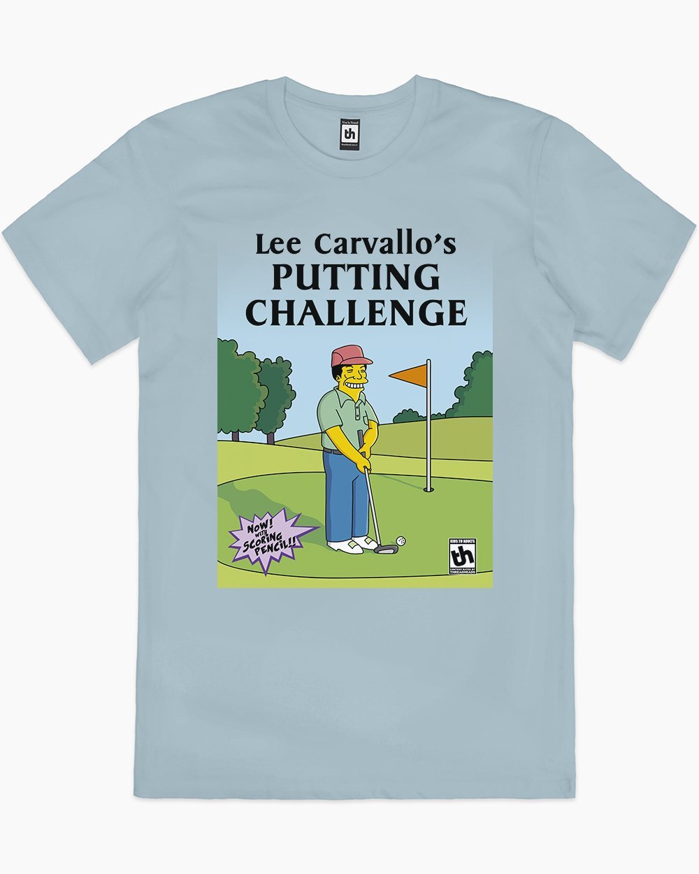 Lee Carvallo's Putting Challenge T-Shirt Australia Online #colour_pale blue