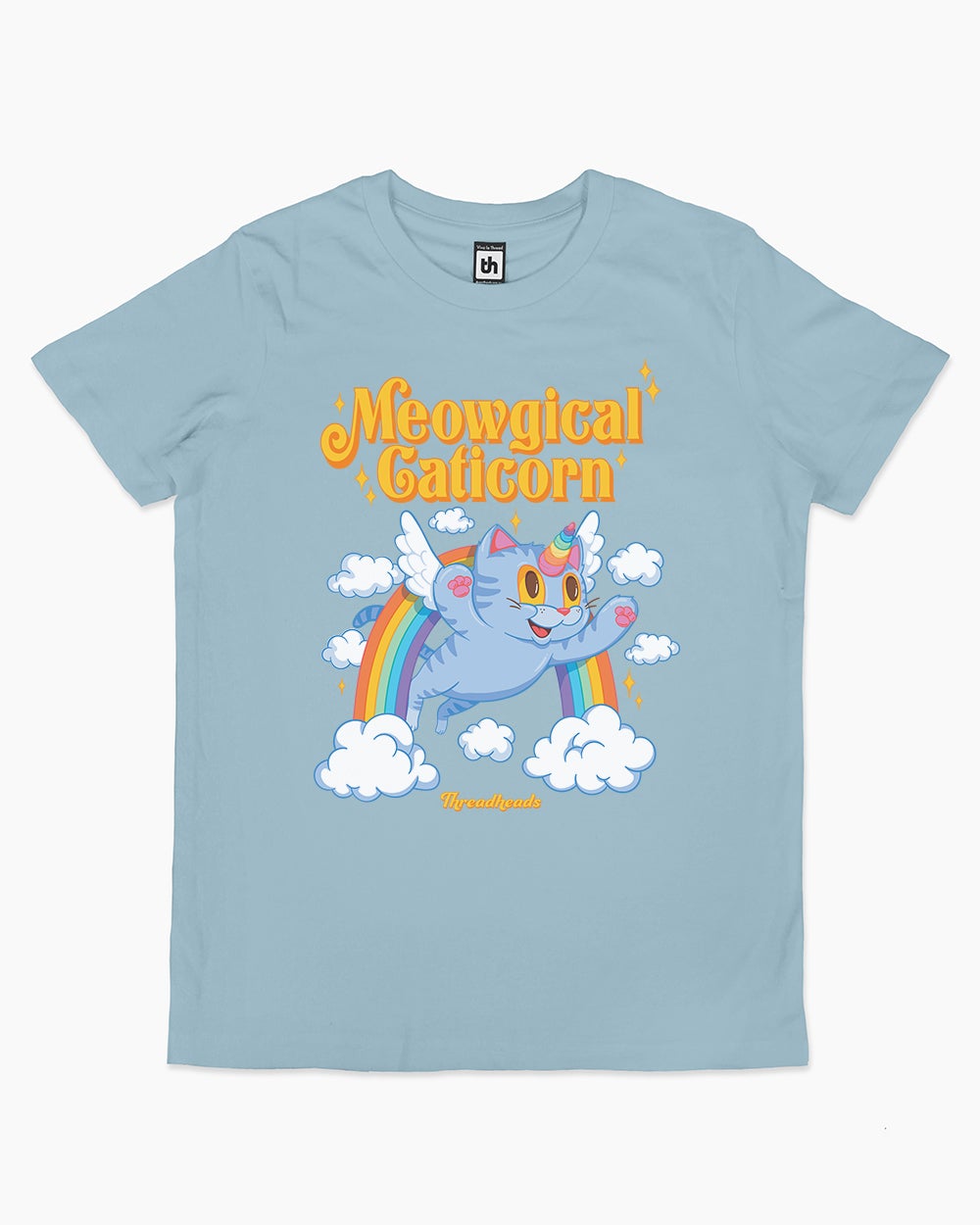 Meowgical Caticorn Kids T-Shirt Australia Online #colour_pale blue