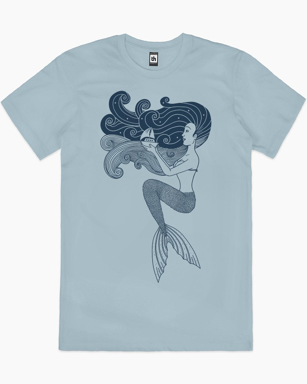 Mermaid Night T-Shirt Australia Online #colour_pale blue