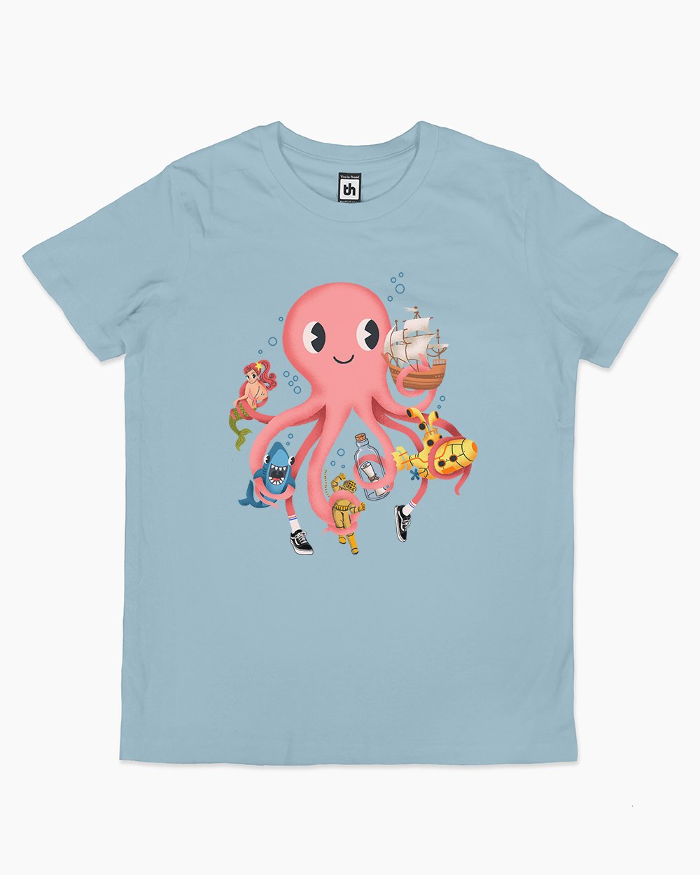 Octohug Kids T-Shirt Australia Online #colour_pale blue