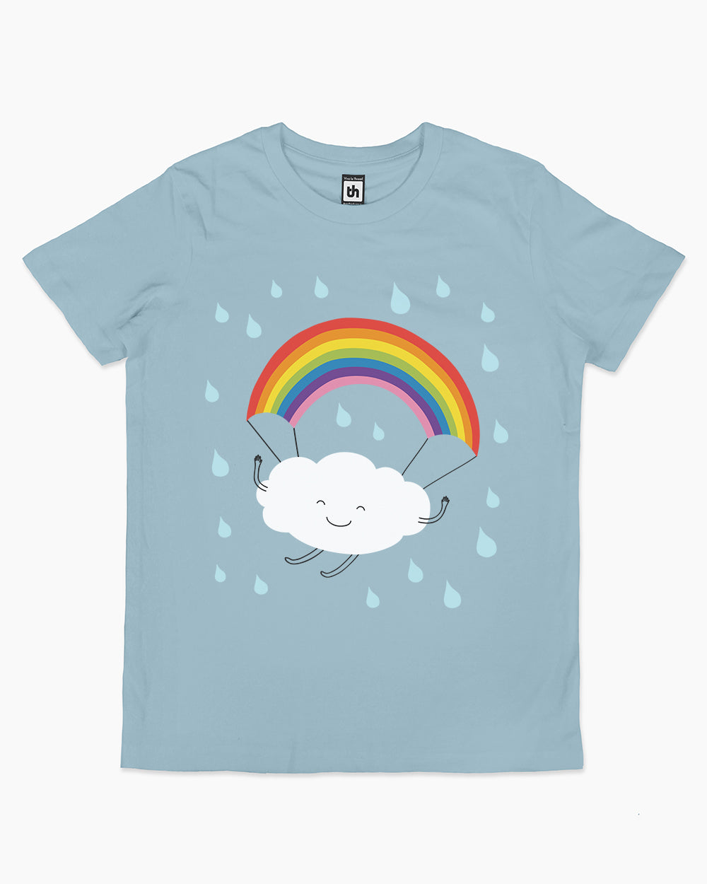 Rainbow Parachute Kids T-Shirt Australia Online #colour_pale blue