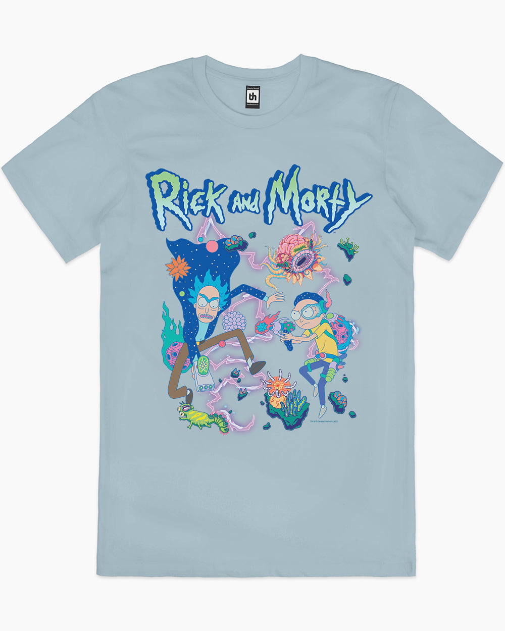 Rick and Morty Creatures T-Shirt Australia Online #colour_pale blue