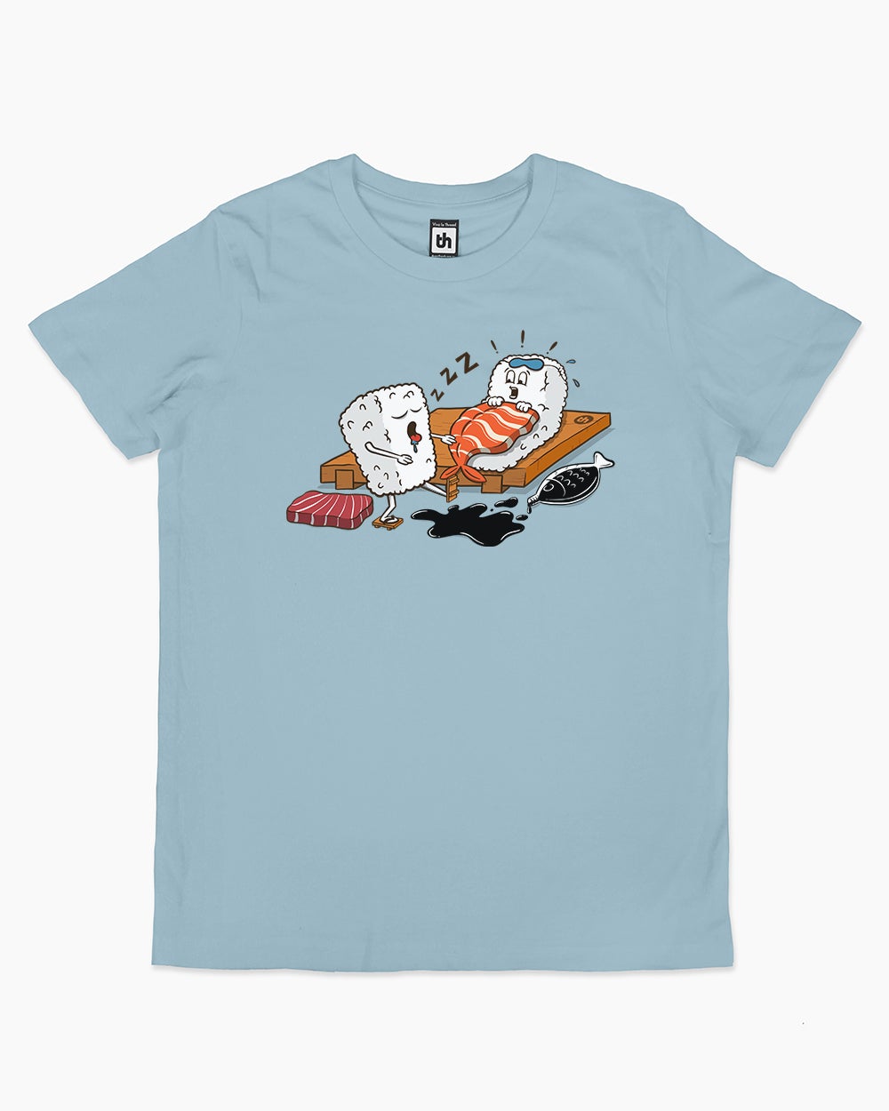 Sleepwalking Sushi Kids T-Shirt Australia Online #colour_pale blue
