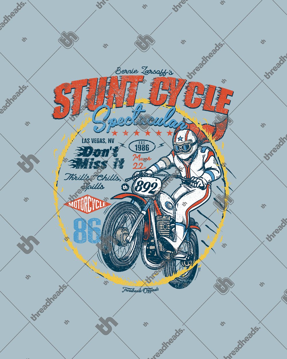 Stunt Cycle T-Shirt Australia Online #colour_pale blue