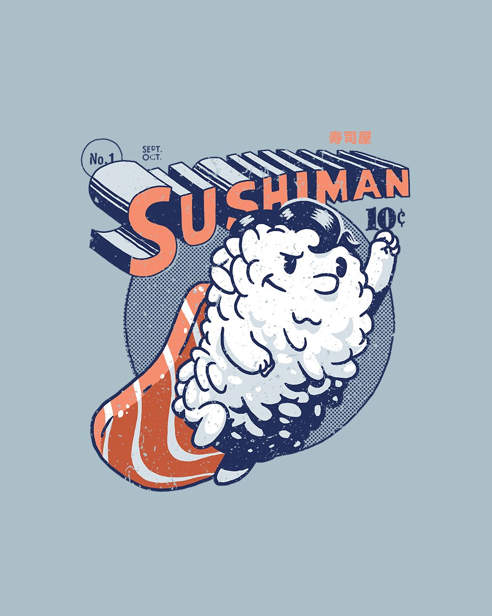 Sushiman Kids T-Shirt Australia Online #colour_pale blue