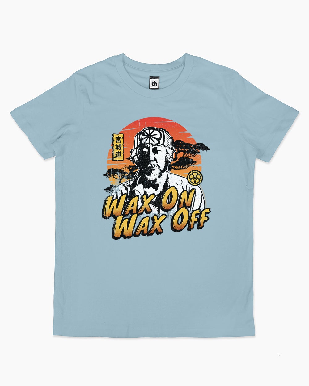 Wax On Wax Off Kids T-Shirt Australia Online #colour_pale blue