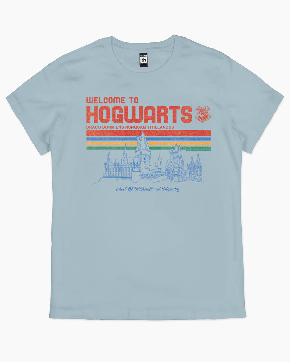 Welcome to Hogwarts School of Witchcraft and Wizardry T-Shirt Australia Online #colour_pale blue