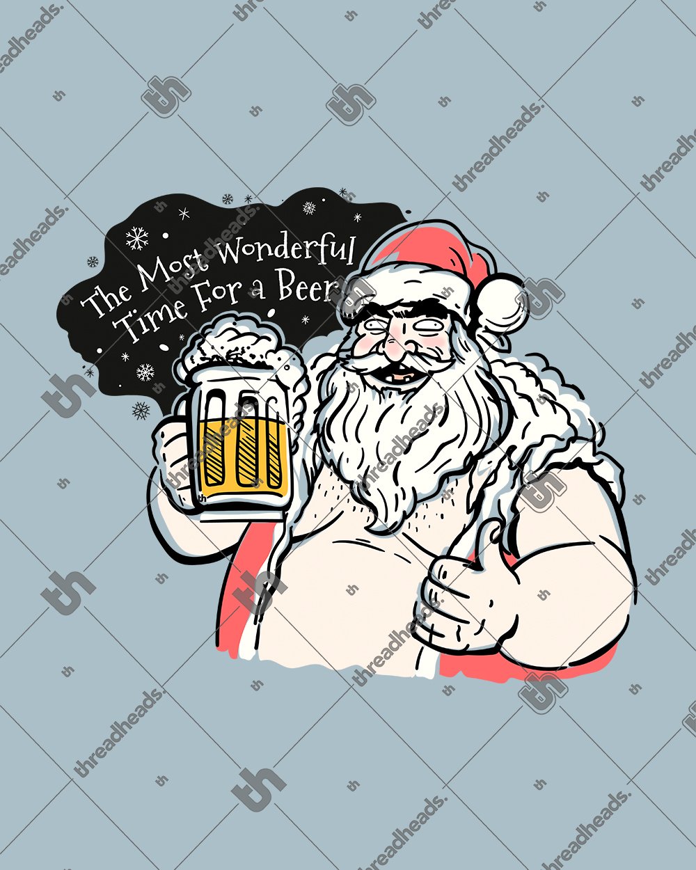 The Most Wonderful Time for Beer T-Shirt Australia Online #colour_pale blue