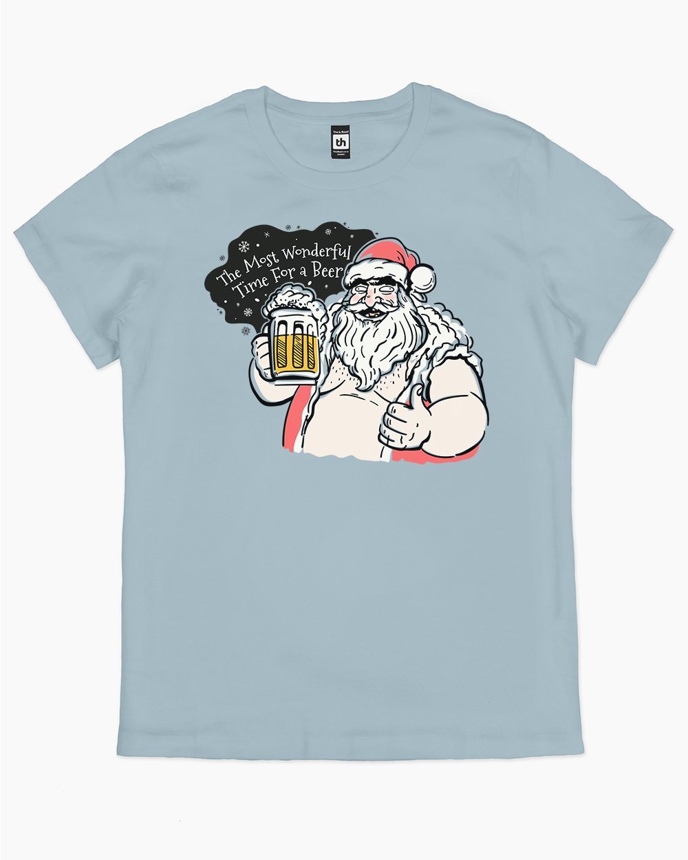 The Most Wonderful Time for Beer T-Shirt Australia Online #colour_pale blue