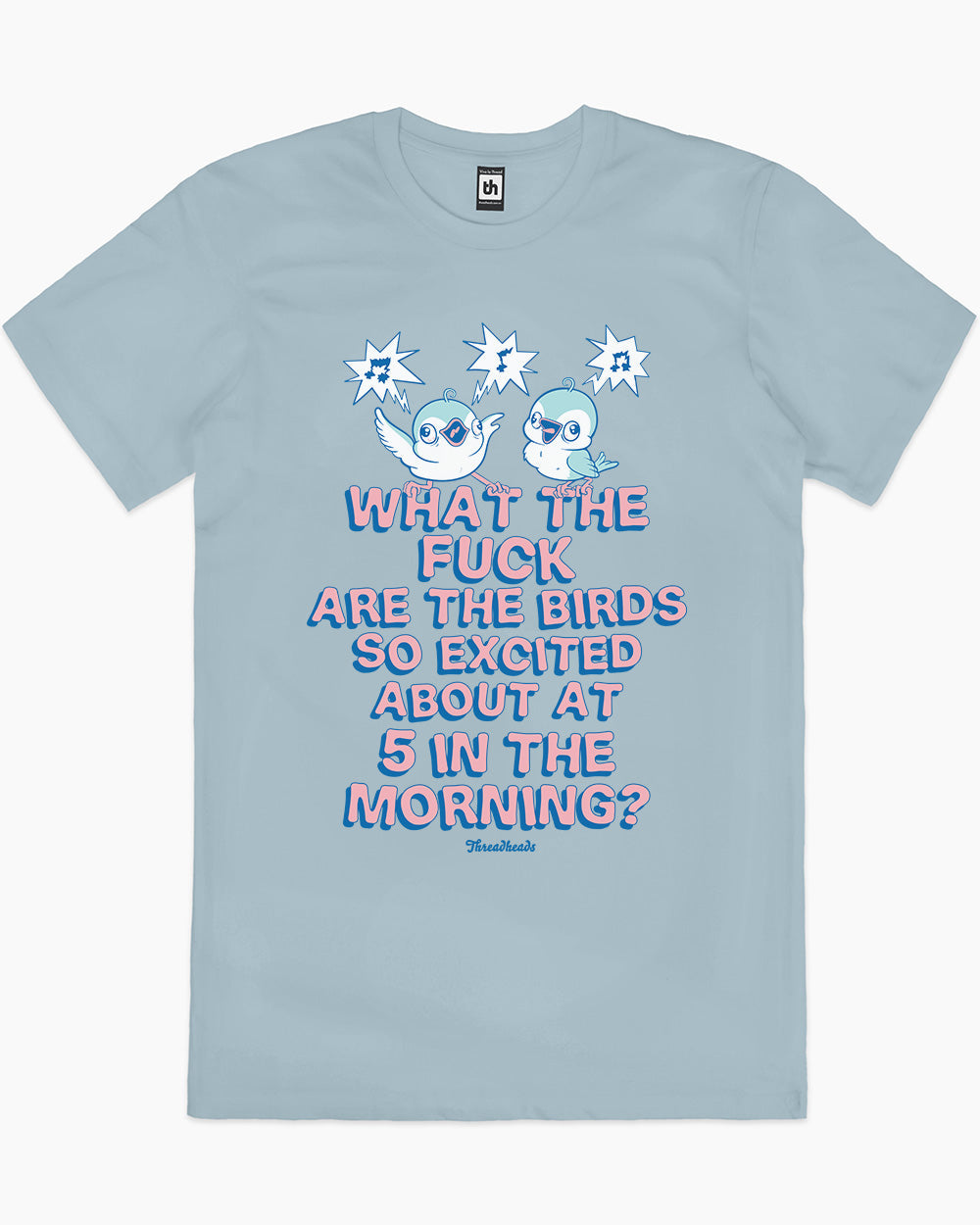 Excited Bird T-Shirt Australia Online #colour_pale blue