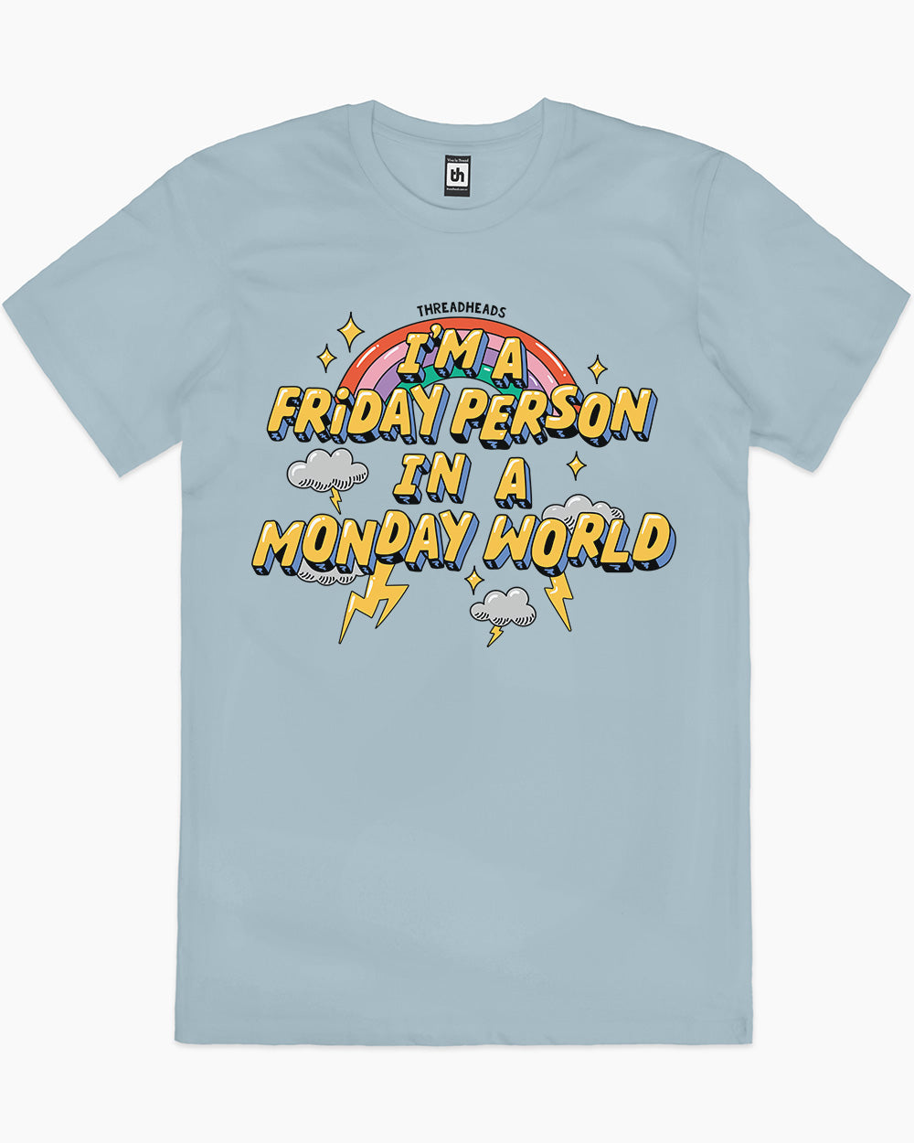 Friday Person T-Shirt Australia Online #colour_pale blue