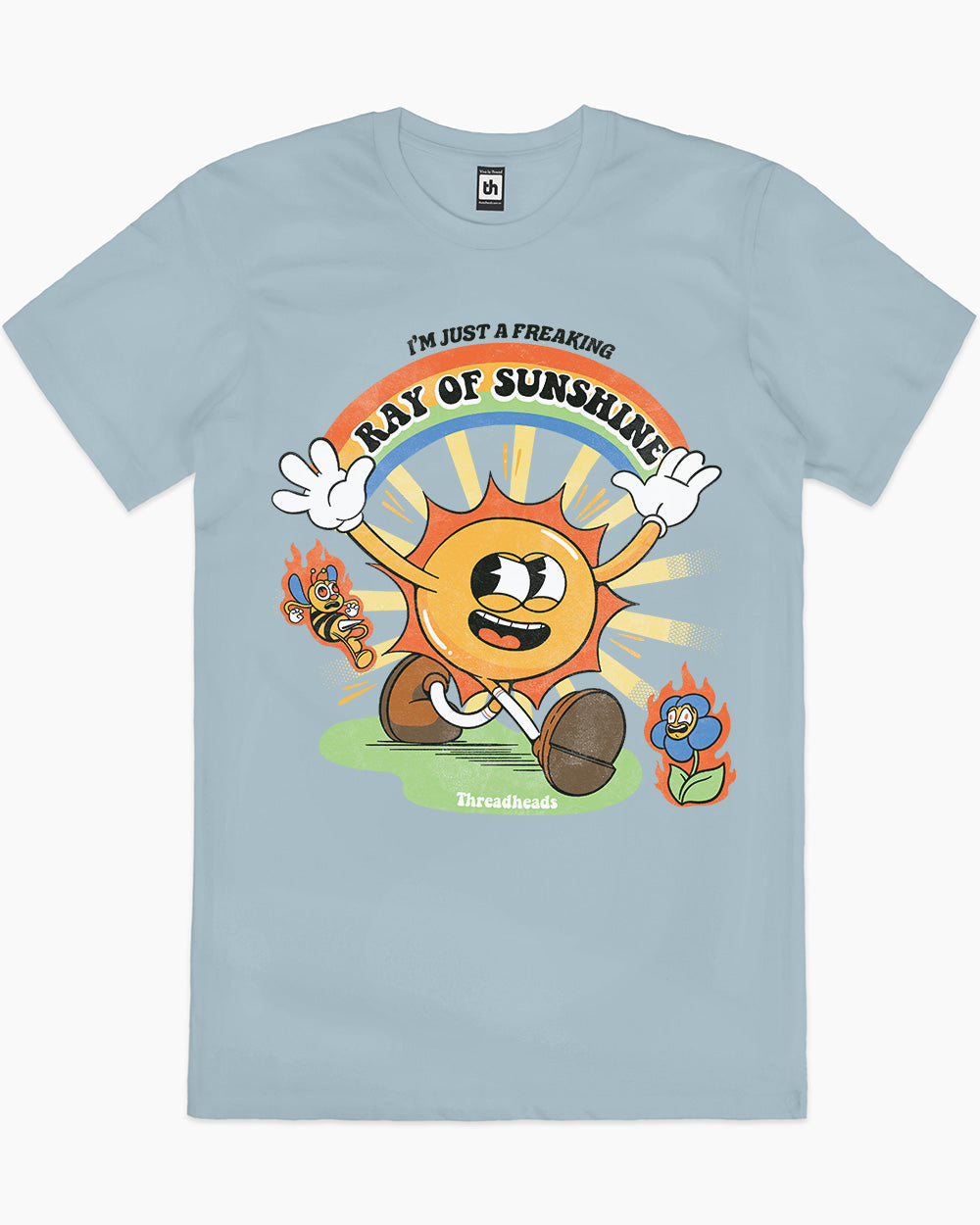 I'm Just a Freaking Ray Of Sunshine T-Shirt Australia Online #colour_pale blue