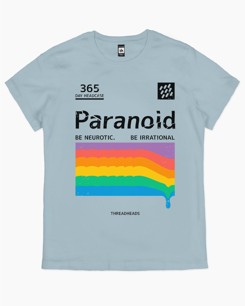 Paranoid Irrational T-Shirt Australia Online #colour_pale blue