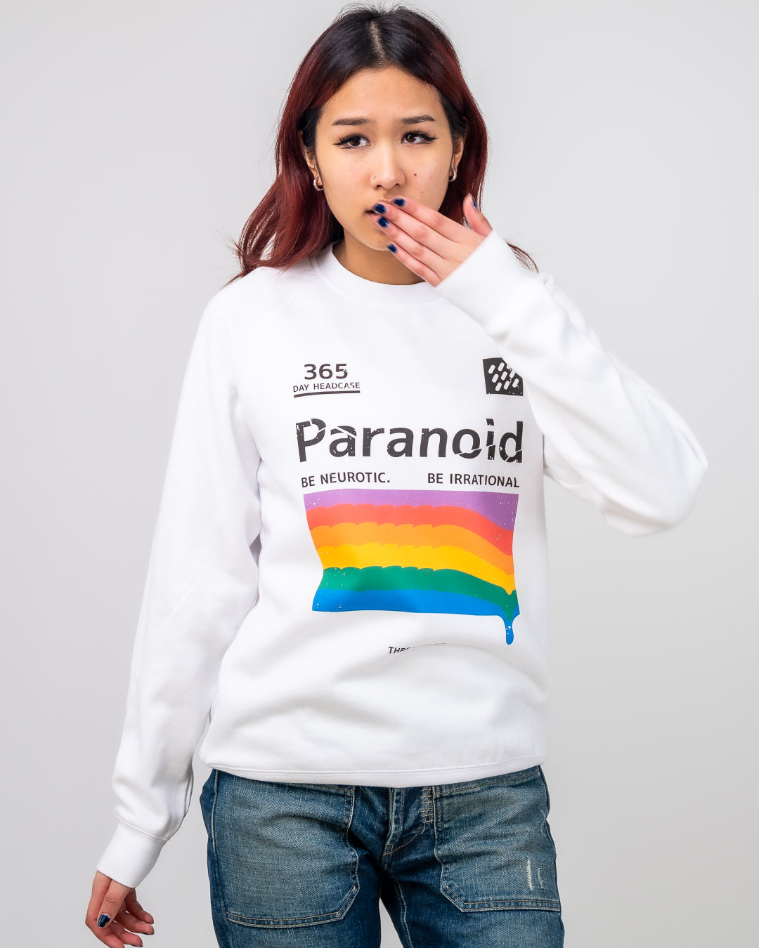 Paranoid Irrational Sweater Australia Online #colour_white