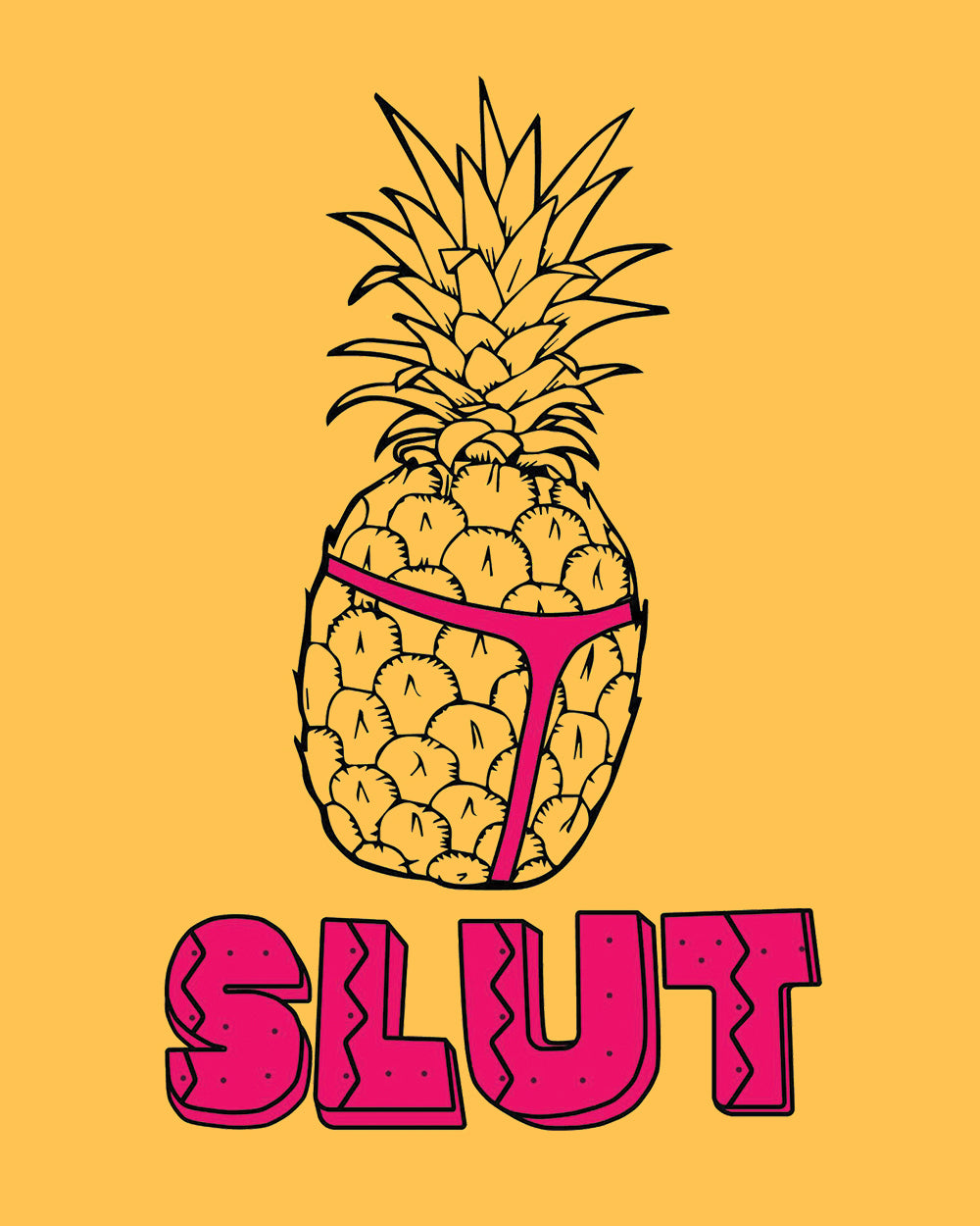 Pineapple Slut Hoodie Australia Online #colour_yellow