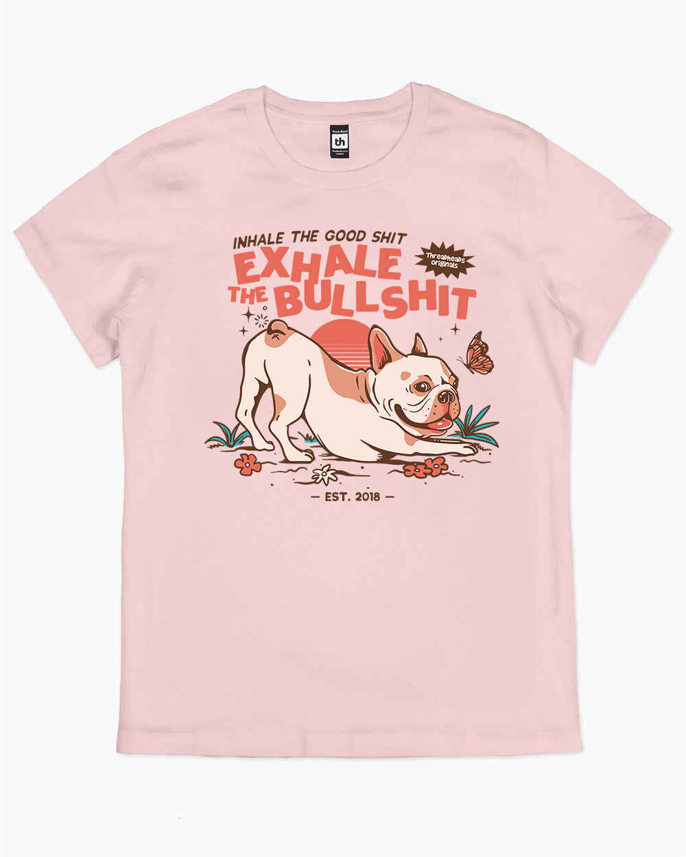 Exhale The Bullshit T-Shirt Australia Online #colour_pink