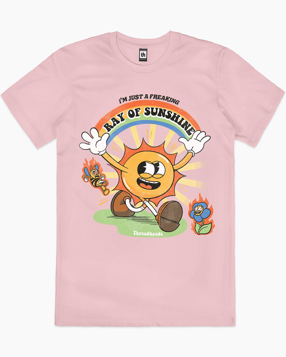 I'm Just a Freaking Ray Of Sunshine T-Shirt Australia Online #colour_pink