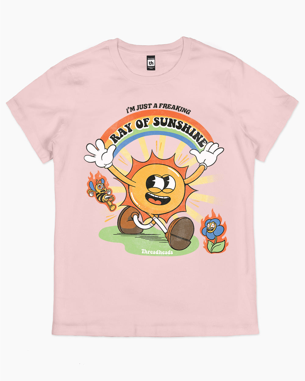 I'm Just a Freaking Ray Of Sunshine T-Shirt Australia Online #colour_pink
