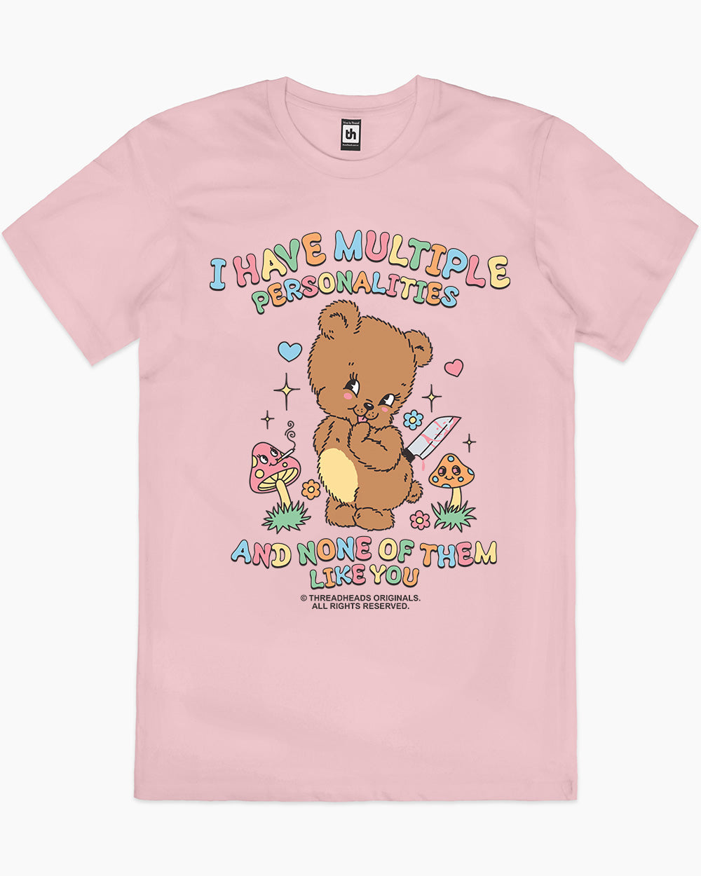 Multiple Personalities T-Shirt Australia Online #colour_pink