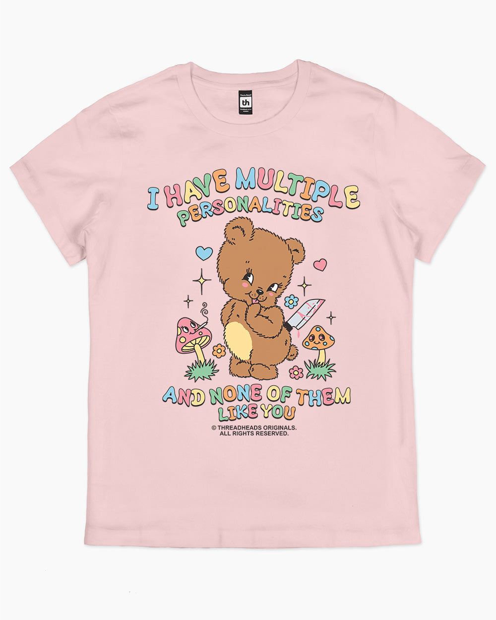 Multiple Personalities T-Shirt Australia Online #colour_pink