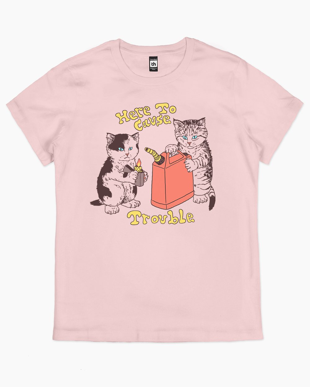 Here to Cause Trouble T-Shirt Australia Online #colour_pink