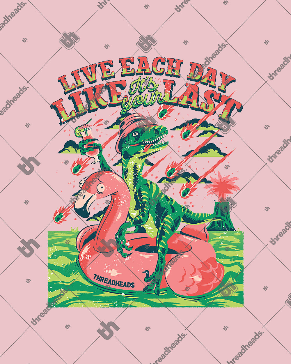 Live Each Day Like It's Your Last Crop Tee Australia Online #colour_pink