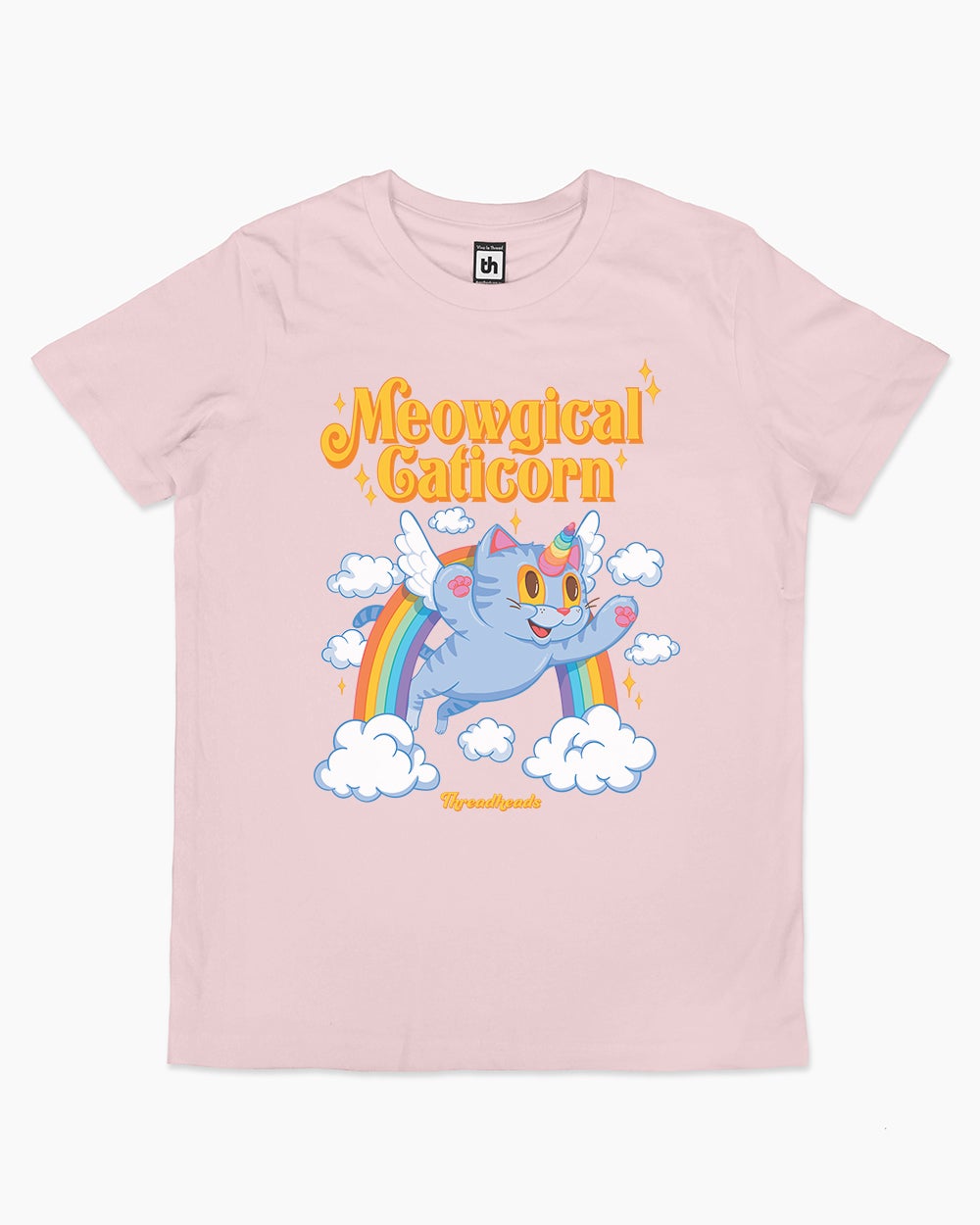 Meowgical Caticorn Kids T-Shirt Australia Online #colour_pink