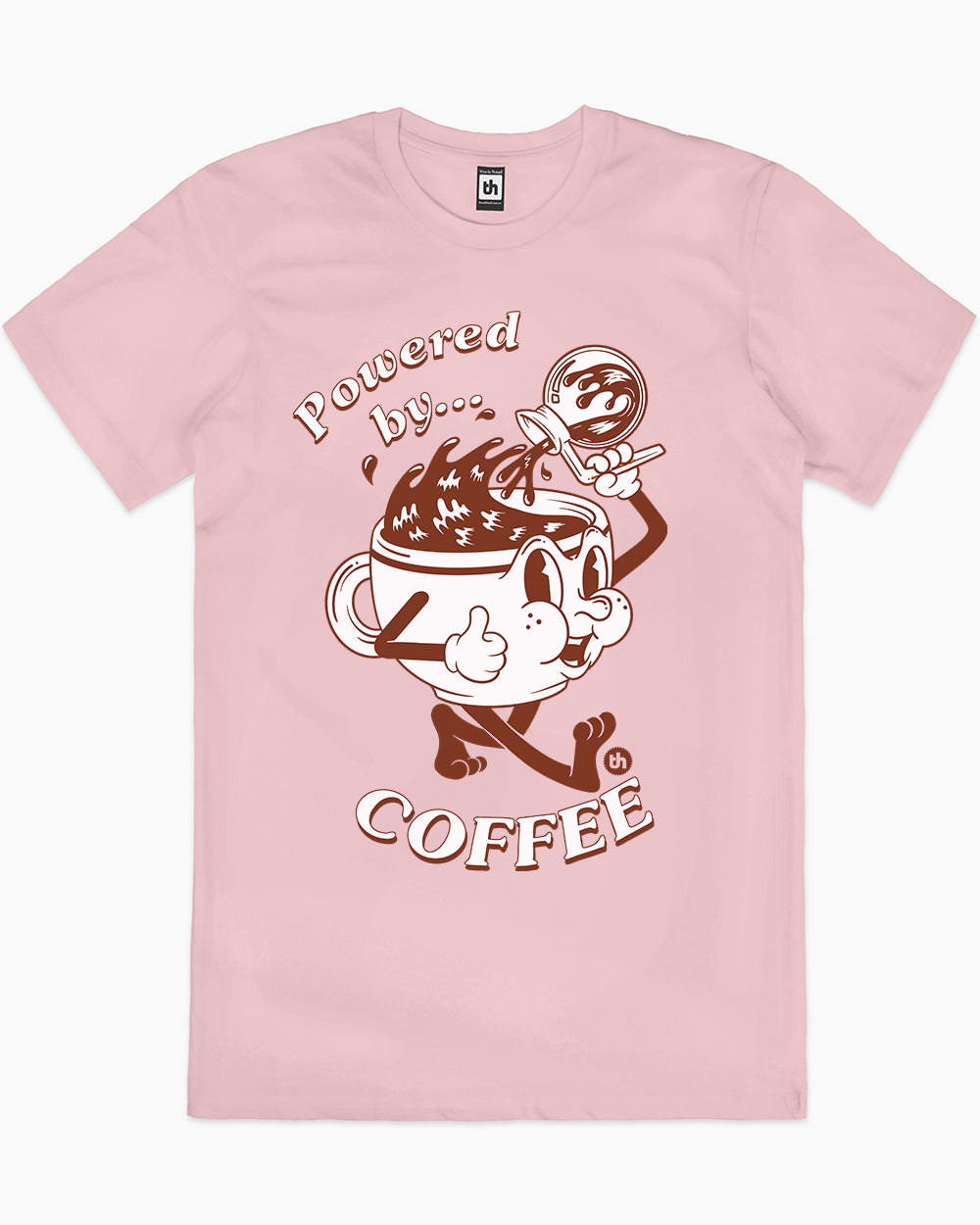 Powered by Coffee T-Shirt Australia Online #colour_pink