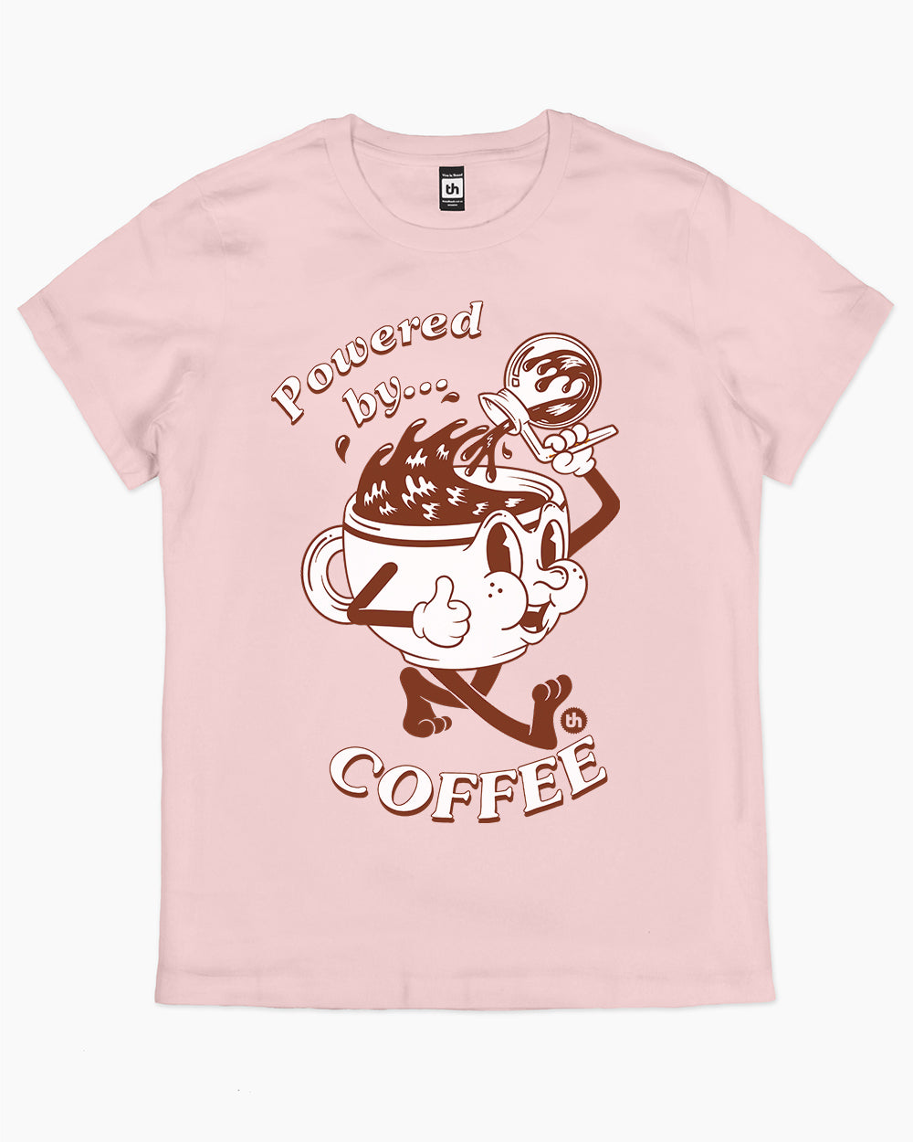 Powered by Coffee T-Shirt Australia Online #colour_pink