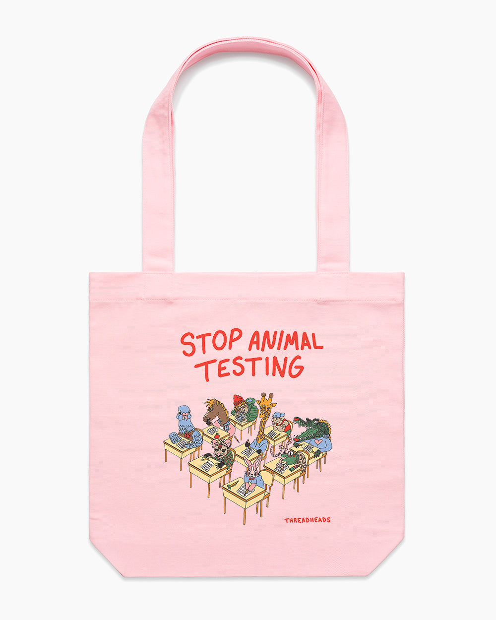 Stop Animal Testing Tote Bag Funny Tote Bag Threadheads