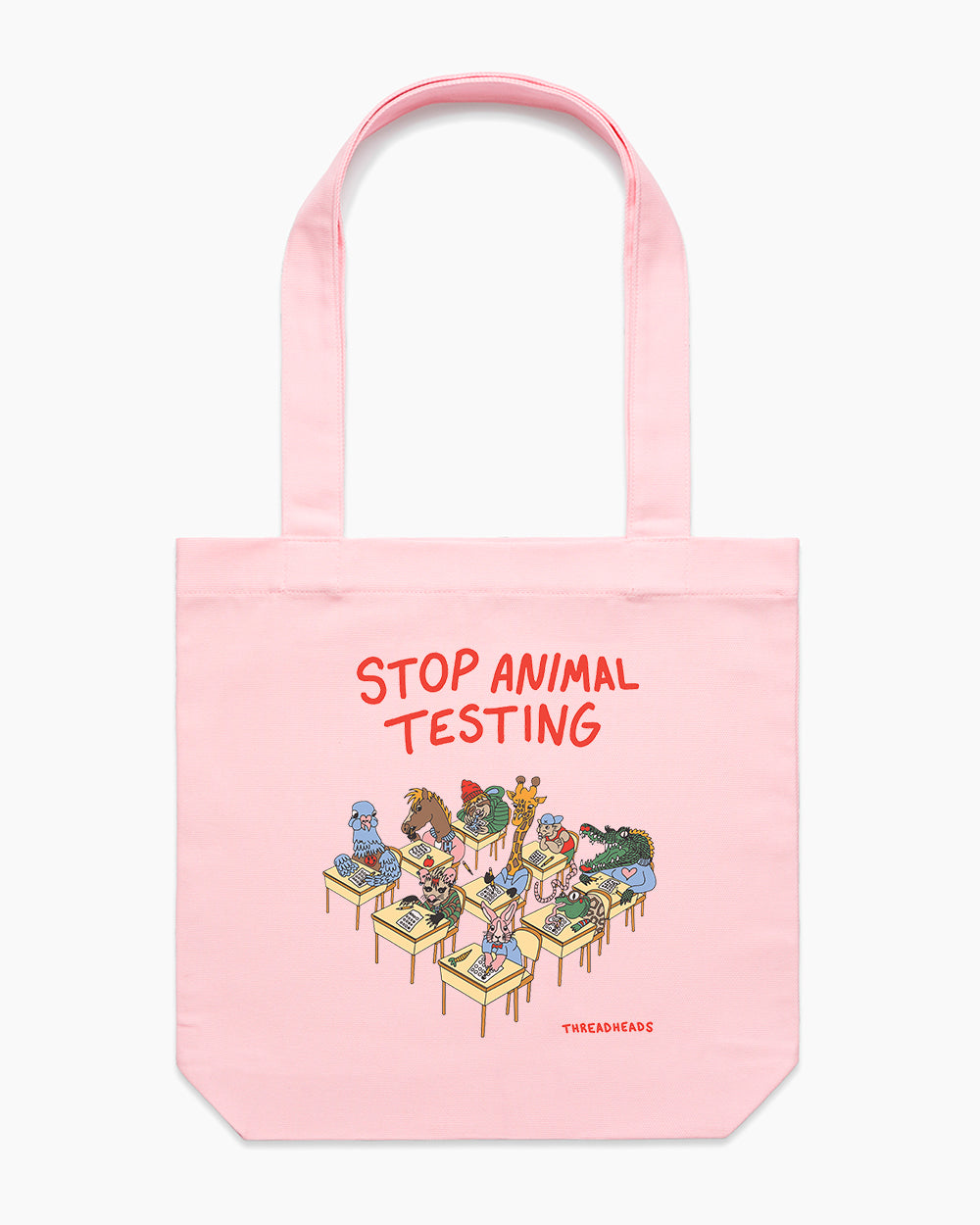 Stop Animal Testing Tote Bag Australia Online #colour_