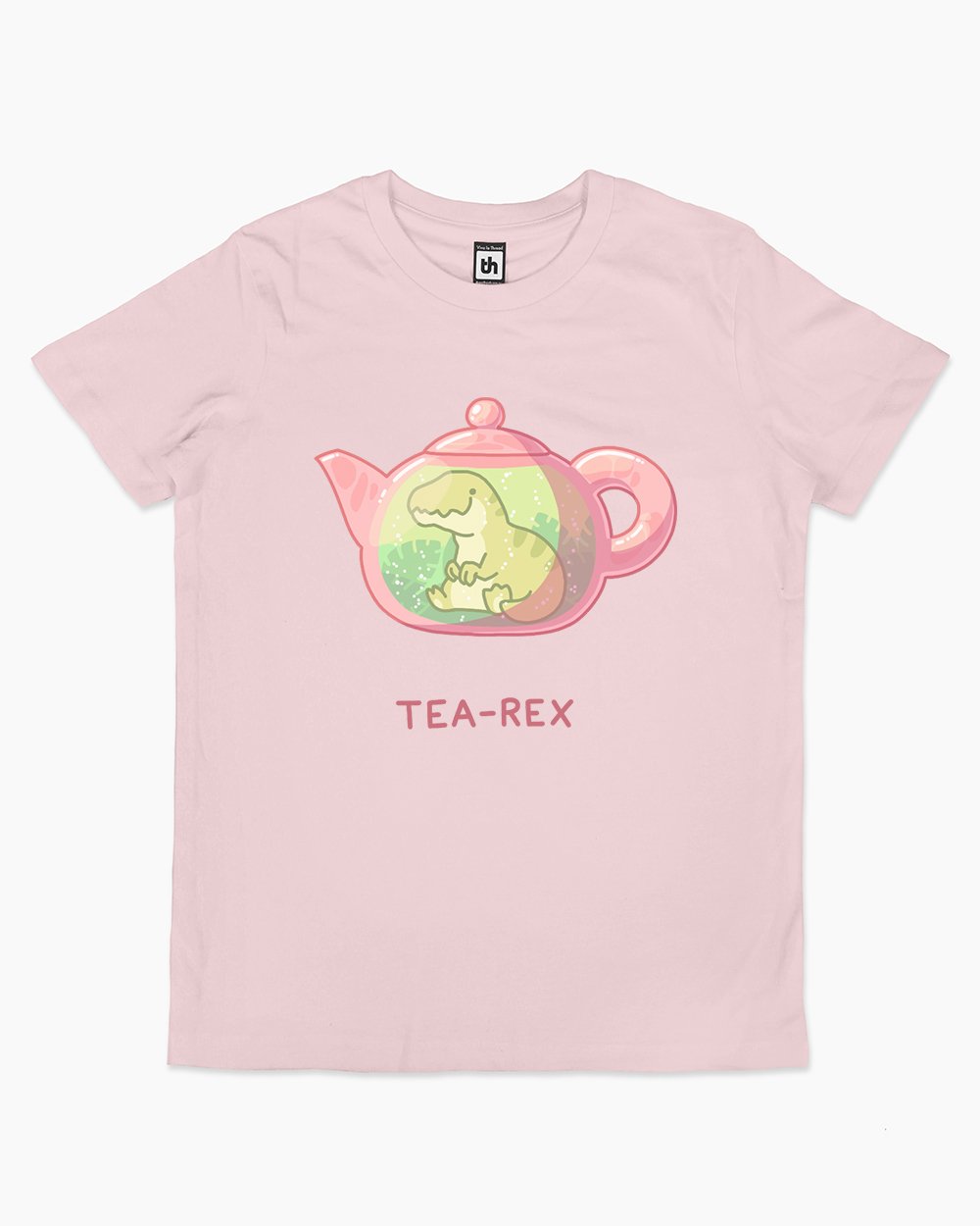 Tea Rex Cute Kids T-Shirt Australia Online #colour_pink