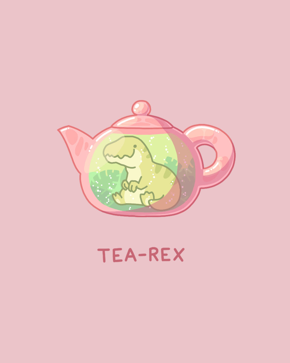 Tea Rex Cute T-Shirt Australia Online #colour_pink