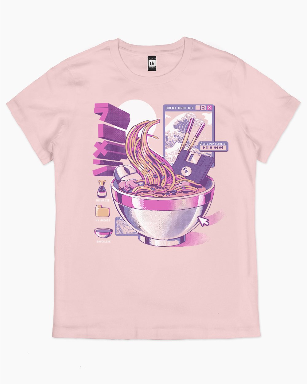 Web Ramen T-Shirt Australia Online #colour_pink