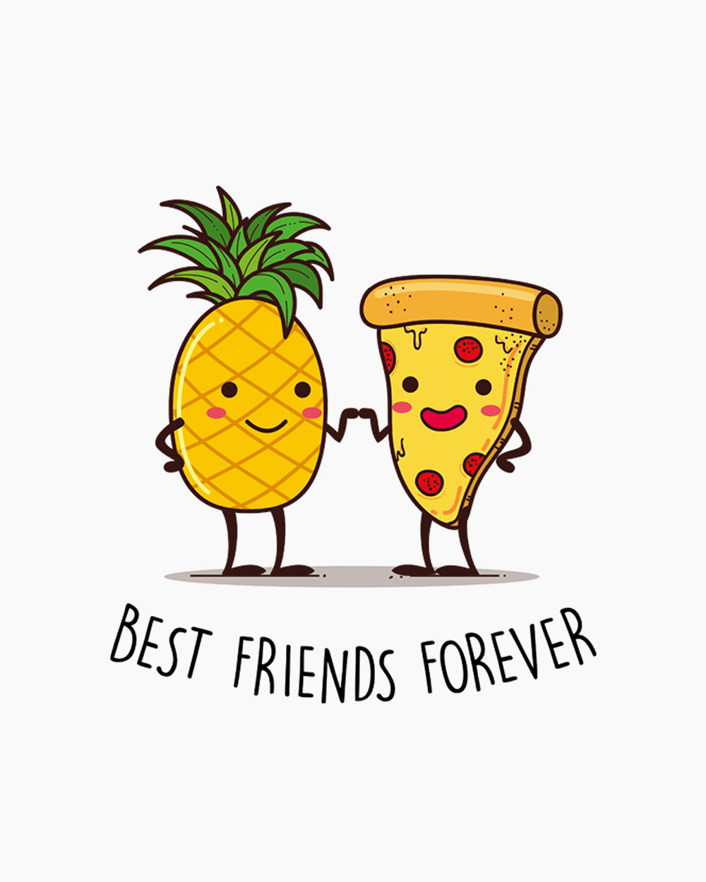 Pizza & Pineapple T-Shirt Australia Online #colour_white