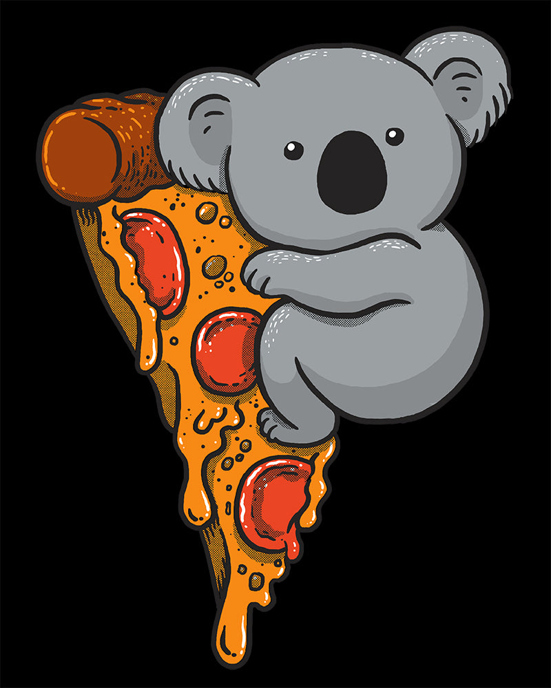 Pizza Koala Kids T-Shirt Australia Online #colour_black
