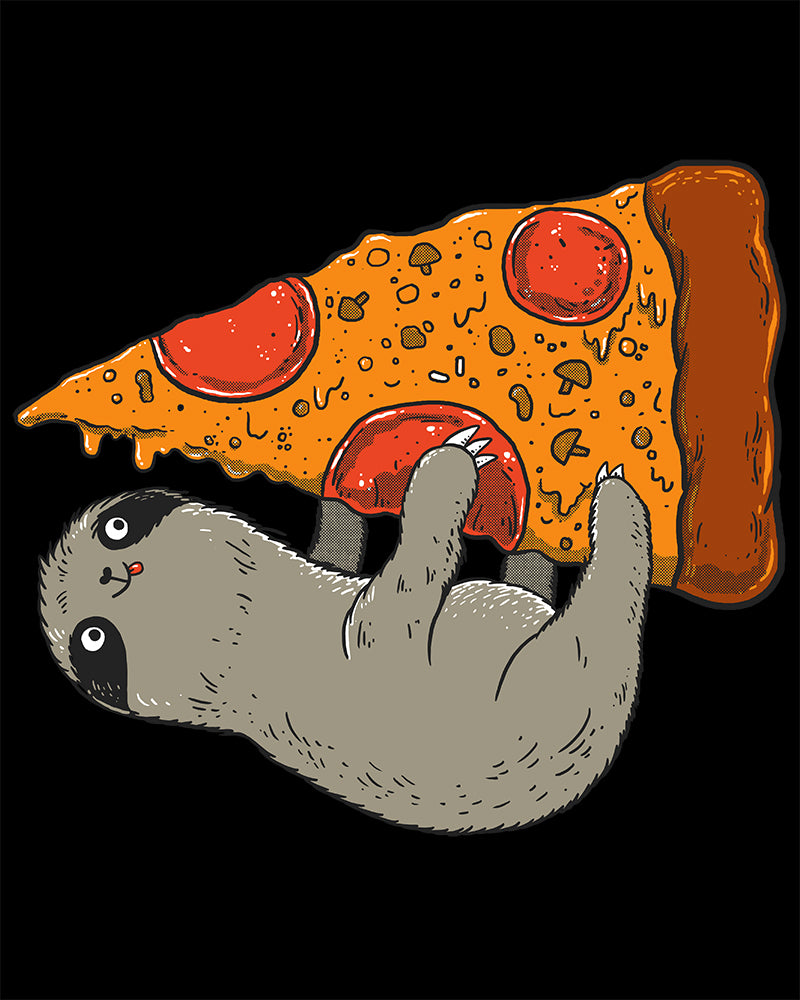 Pizza Sloth Kids T-Shirt Australia Online #colour_black